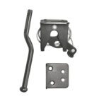 Galvanized Steel Spring-Loaded Latch and Catch, Black