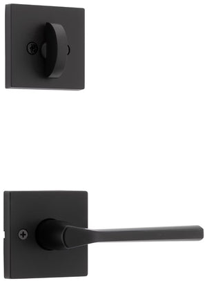 Lisbon Lever (Square) and
Deadbolt Interior Pack - for
Weiser Series 9771 Handlesets MATTE BLACK