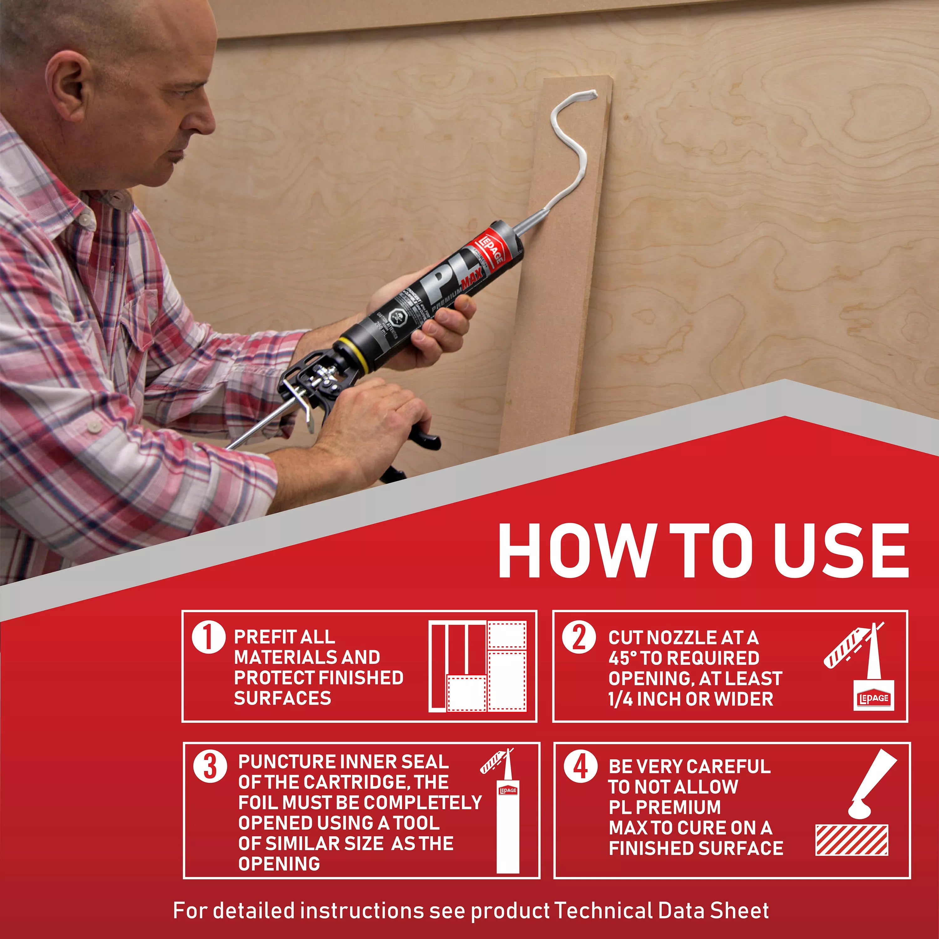 LePage PL Premium MAX Construction Adhesive 266ml, Grey