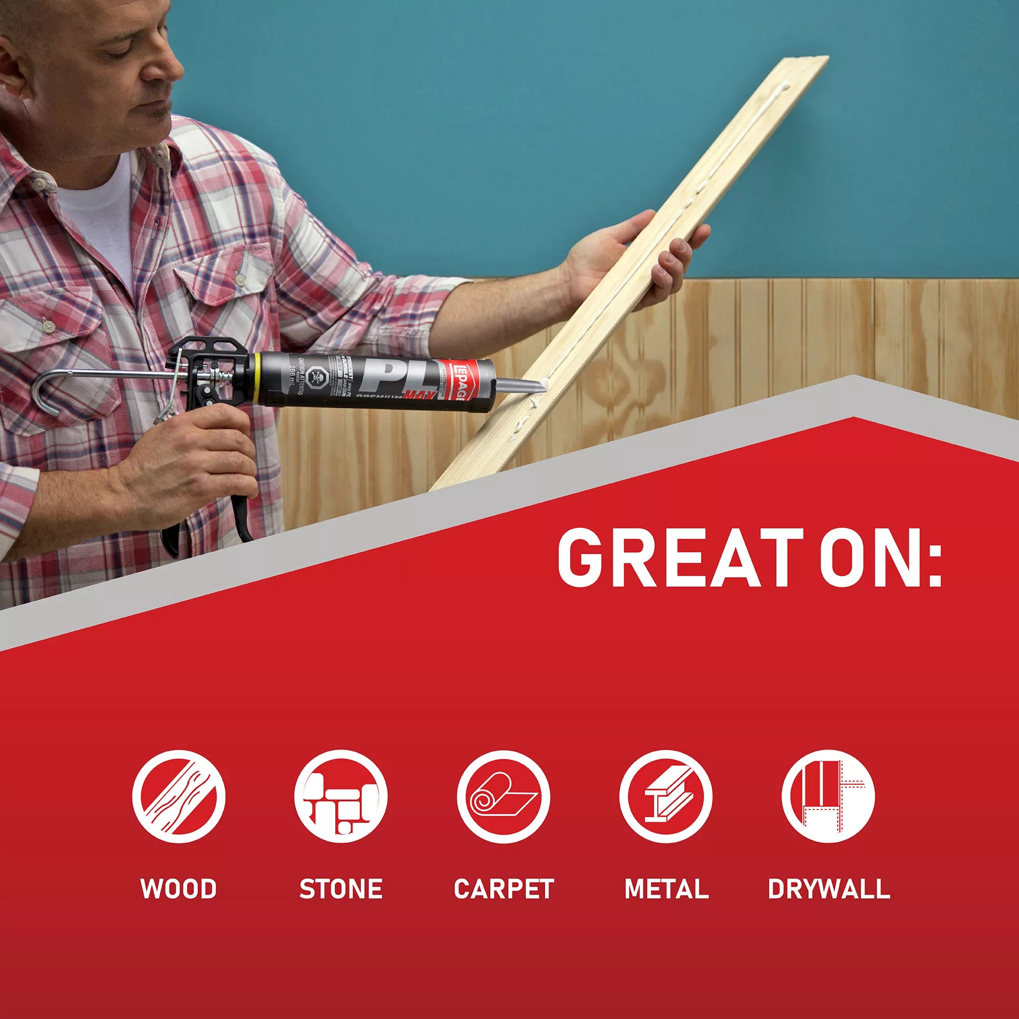 LePage PL Premium MAX Construction Adhesive 266ml, Grey