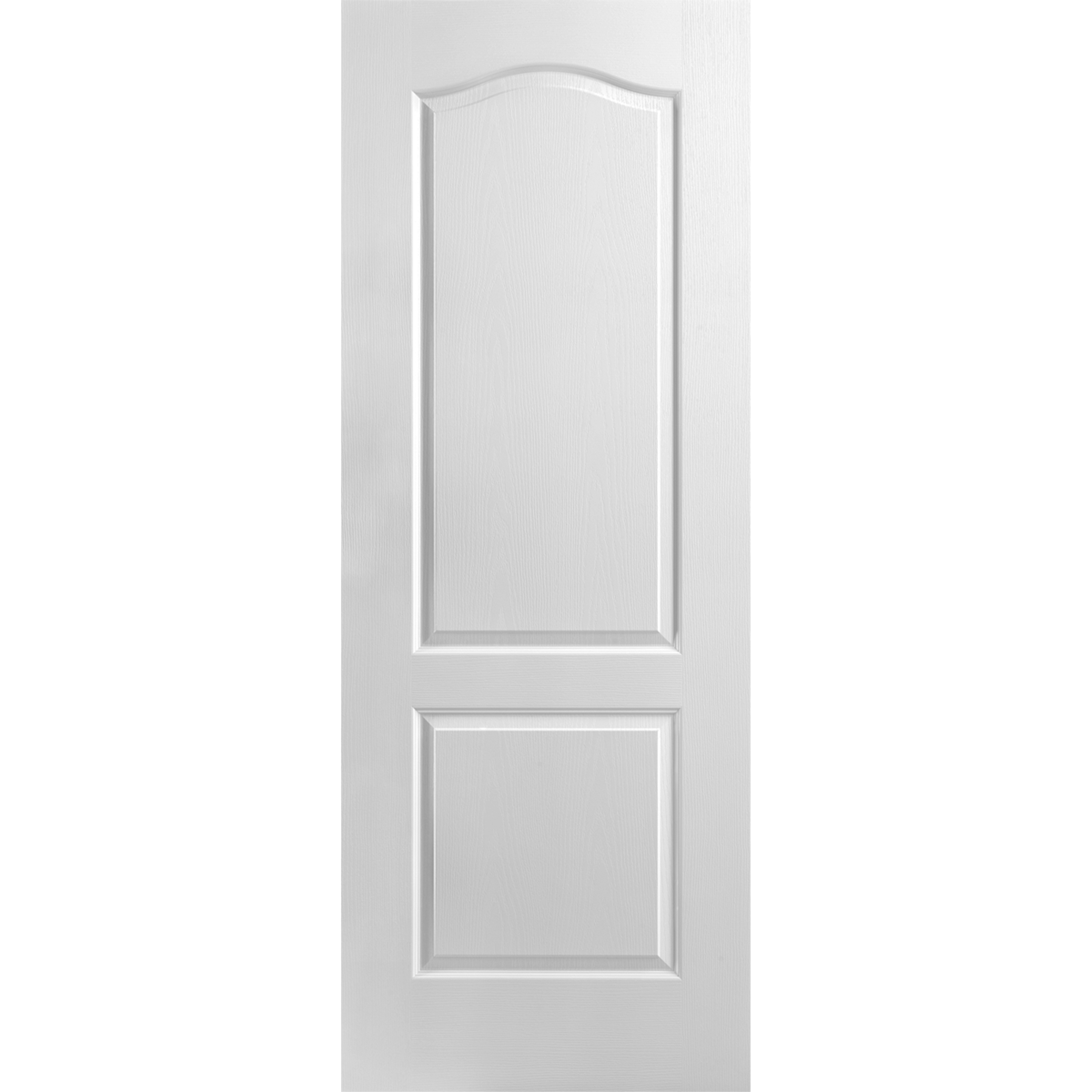 16x80 2 Panel Arch Textured Moulded Panel Door Hollow Core