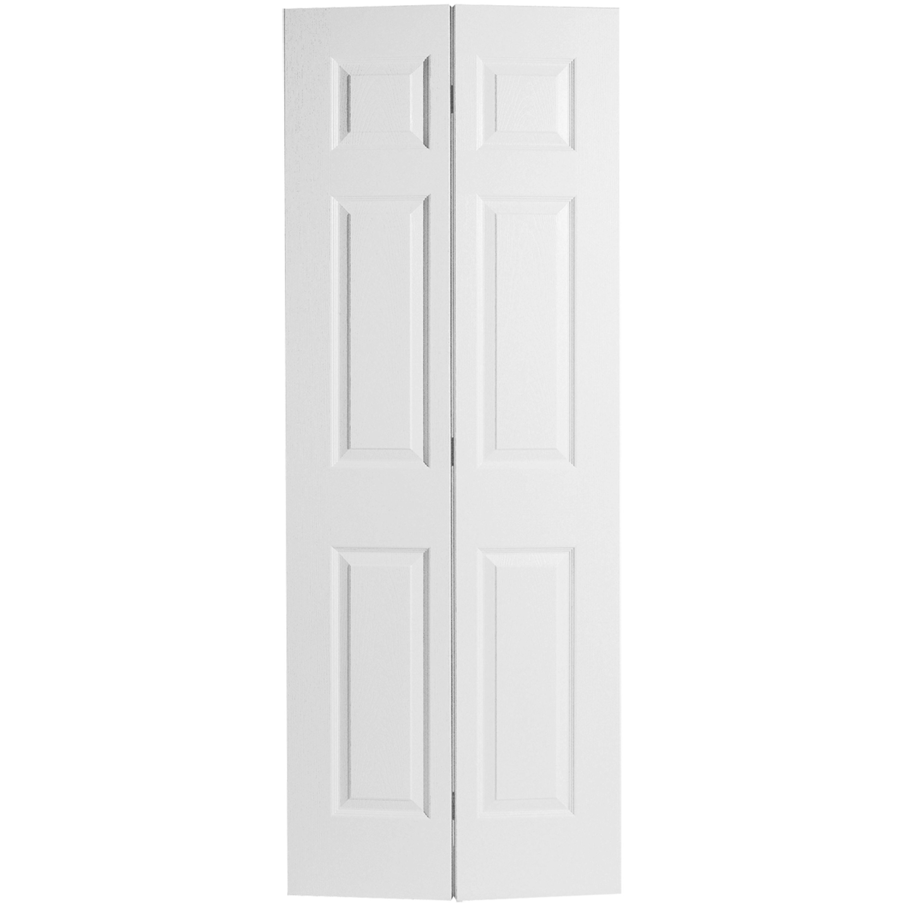 26"x80" 6-Panel Square Textured Moulded Panel Bifold Door