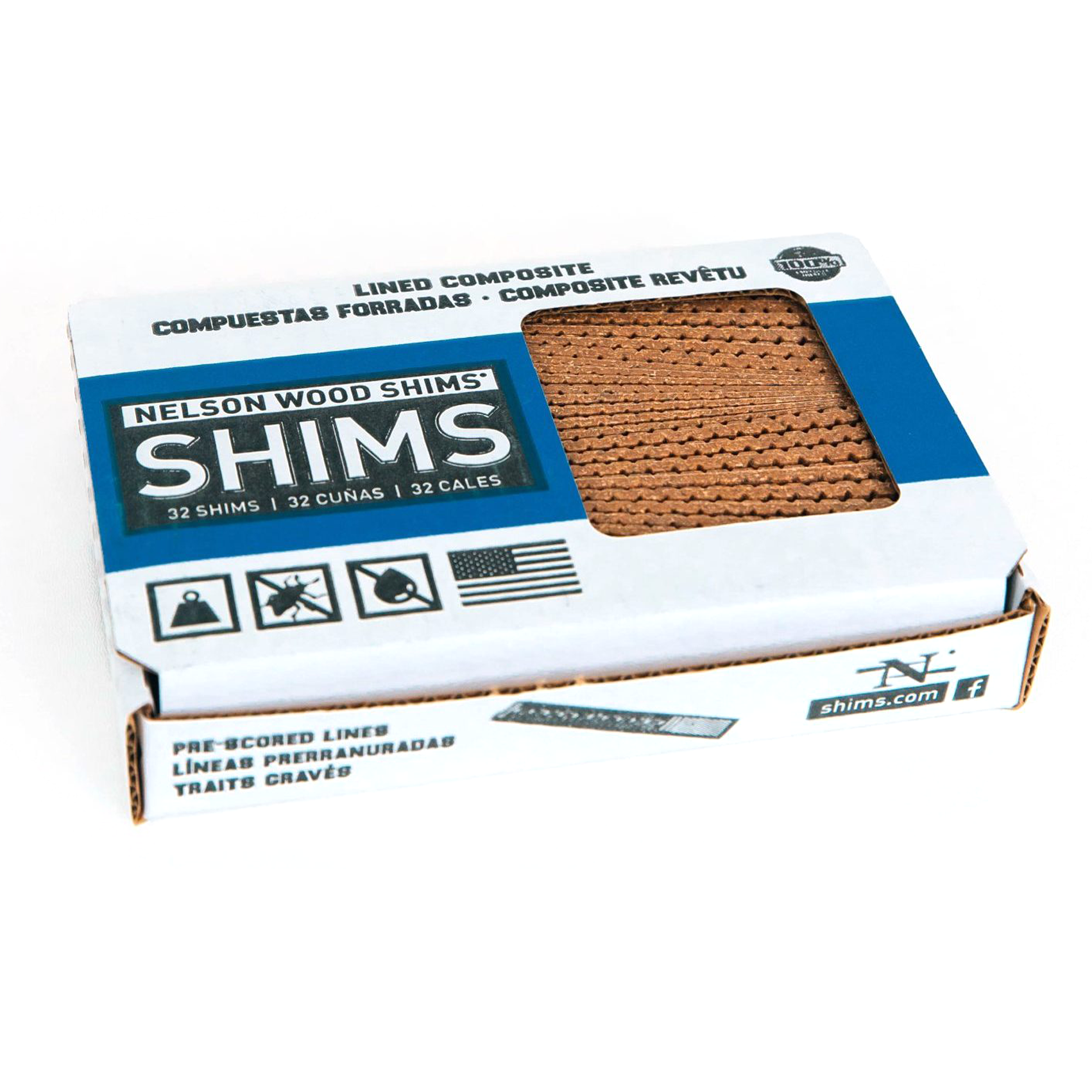 Lined Composite Carton 32 Count – 8 Inch Composite Shims