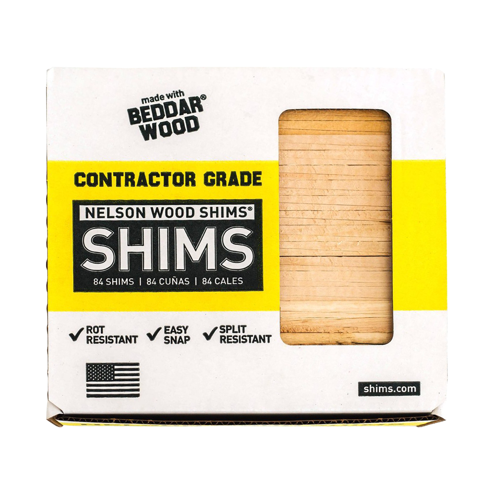 Contractor Grade Carton 84 Count – 8 Inch Beddar Wood Shims