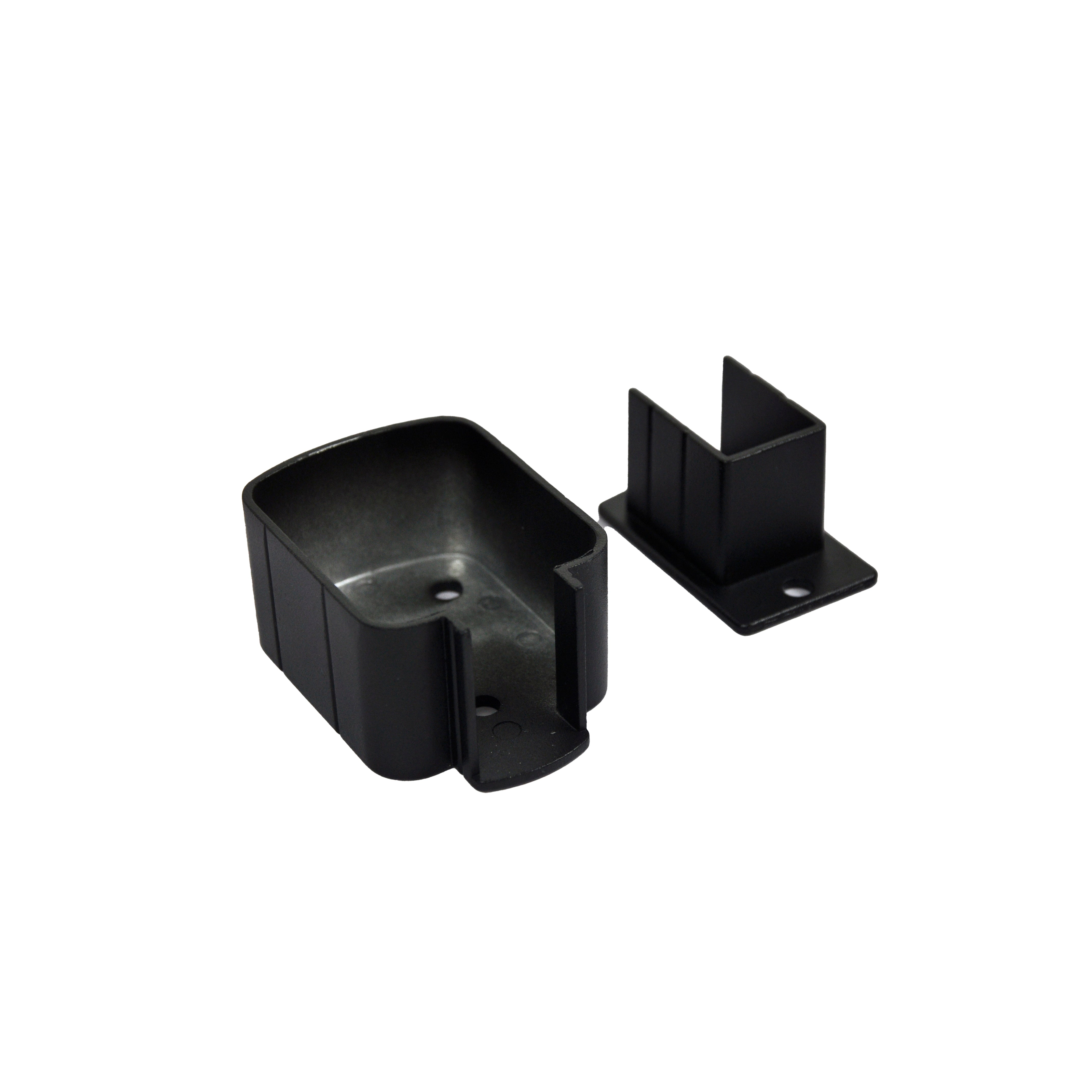 Top & Bottom Post Bracket, Textured Black