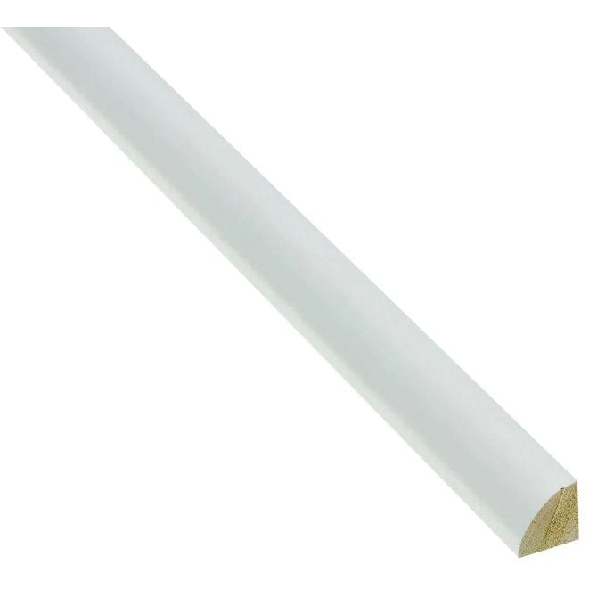 11/16" x 8' Pre-Finished White Quarter Round Moulding