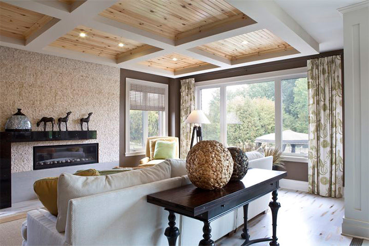 Panel mould and wainscoting on a feature ceiling