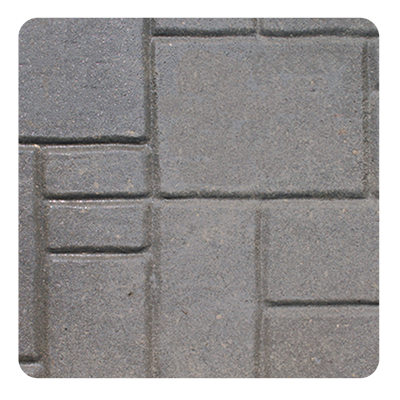1-1/2"x20"x20" Euro Pattern Patio Stone, Shadow Blend