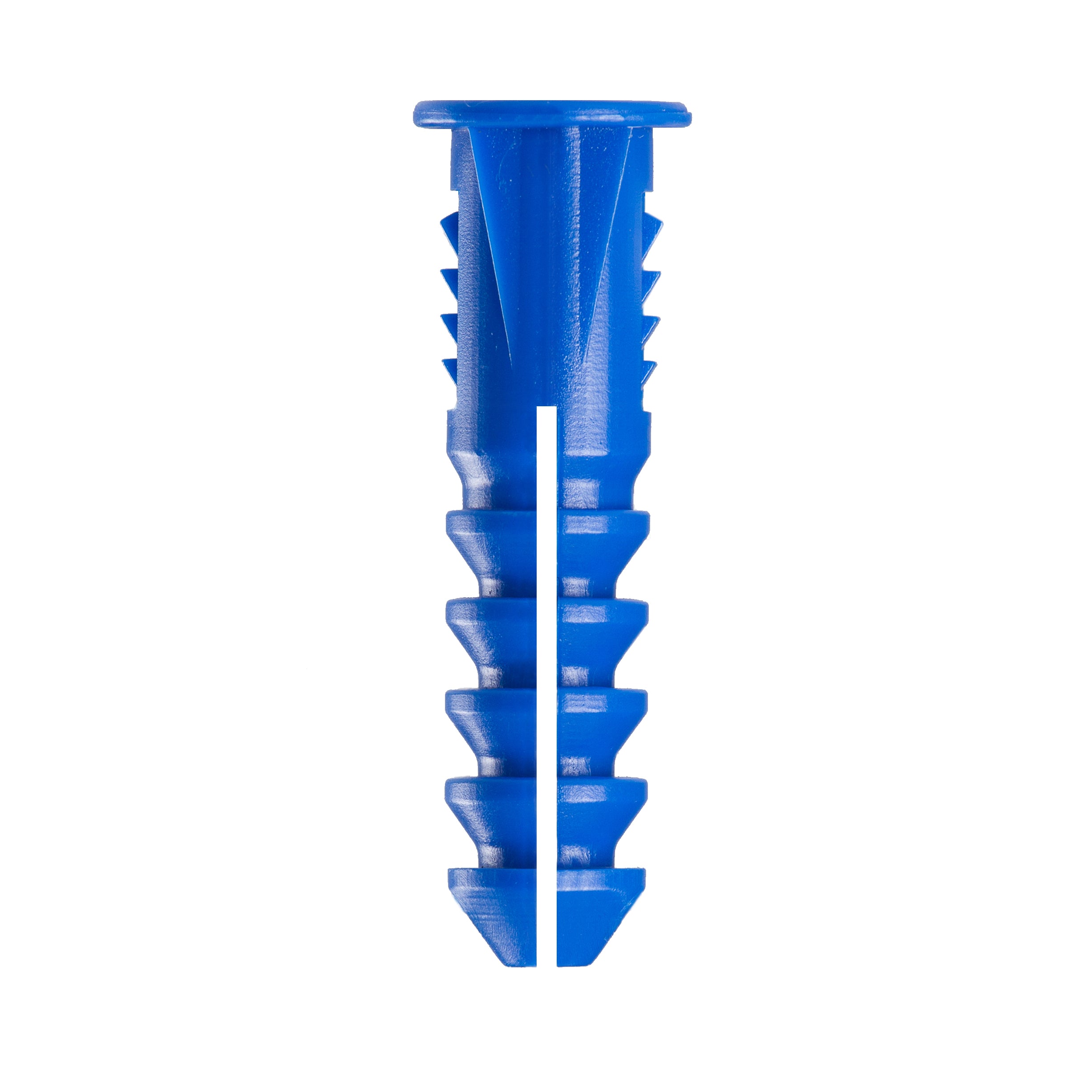 #8-10x1-1/4" Plastic Screw Anchor w/ Screws, Blue (10 Pack)