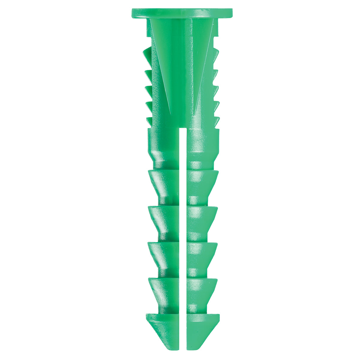 #12-14x1-1/2" Plastic Screw Anchor w/ Screws, Green (5 Pack)