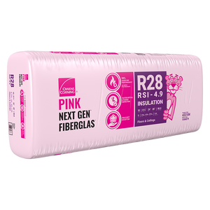 R-28 PINK NEXT GEN FIBERGLAS Insulation 24-inch x 48-inch x 8.5-inch (80 sq.ft.)