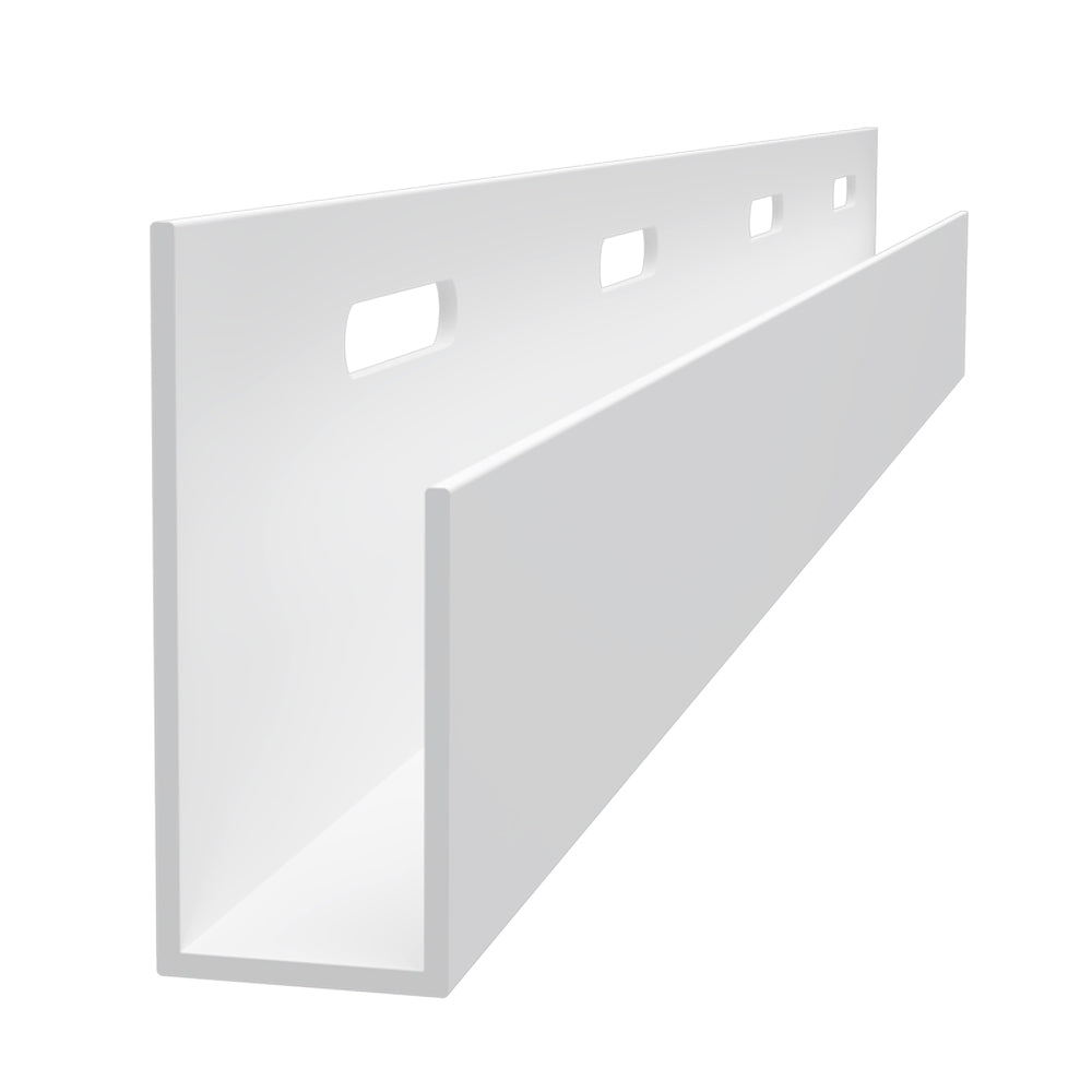 10’ x 1 3/8” x ½” Trusscore White PVC ½” J Trim