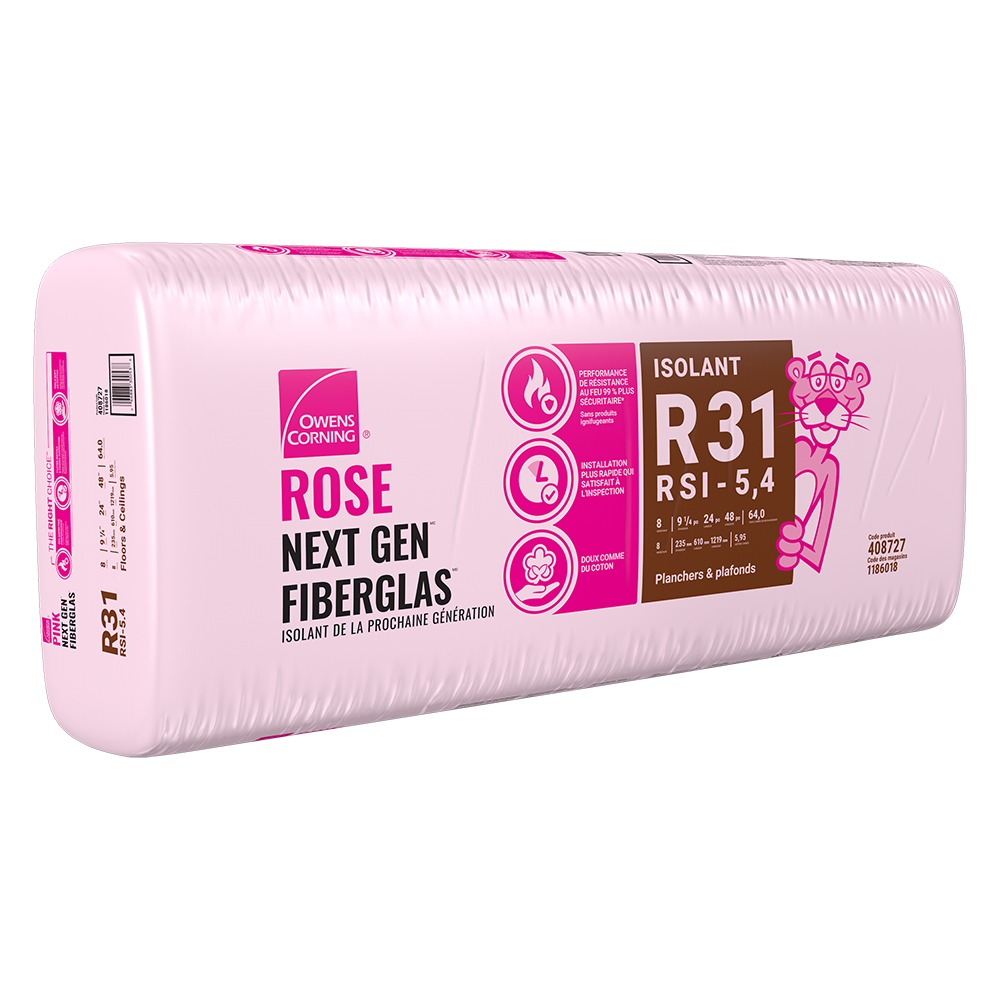R-31 PINK NEXT GEN FIBERGLAS Insulation 16-inch x 48-inch x 9.25-inch (42.6 sq.ft.)