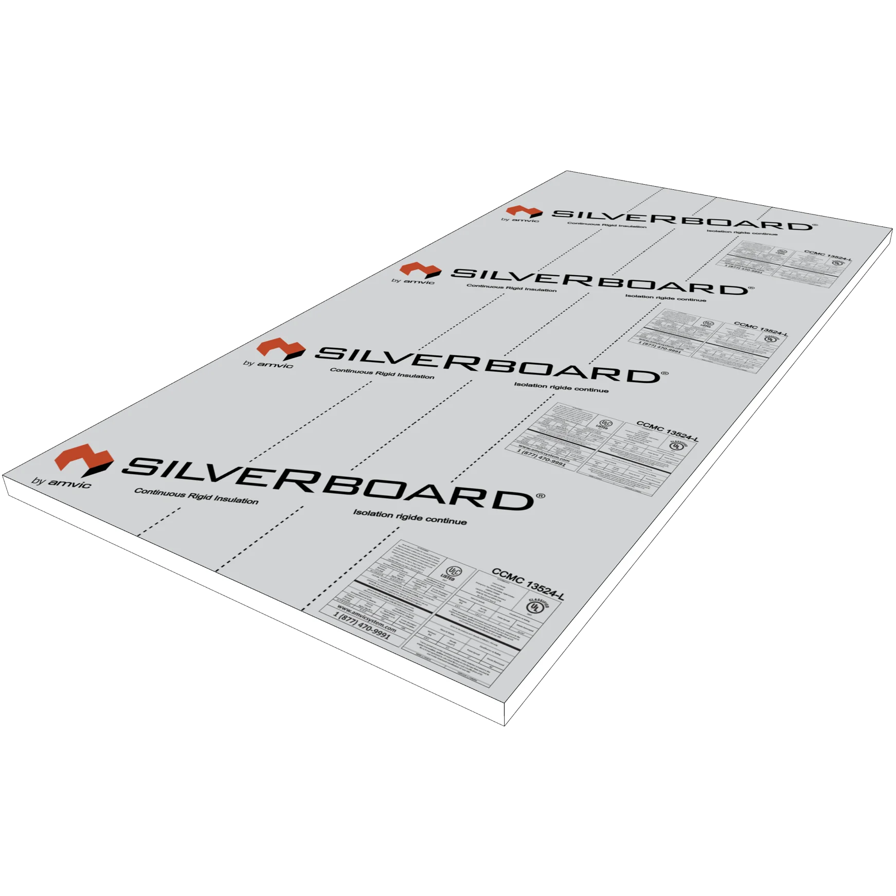 2"x4'x8' R10 SB-35 Foam Insulation, Silverboard