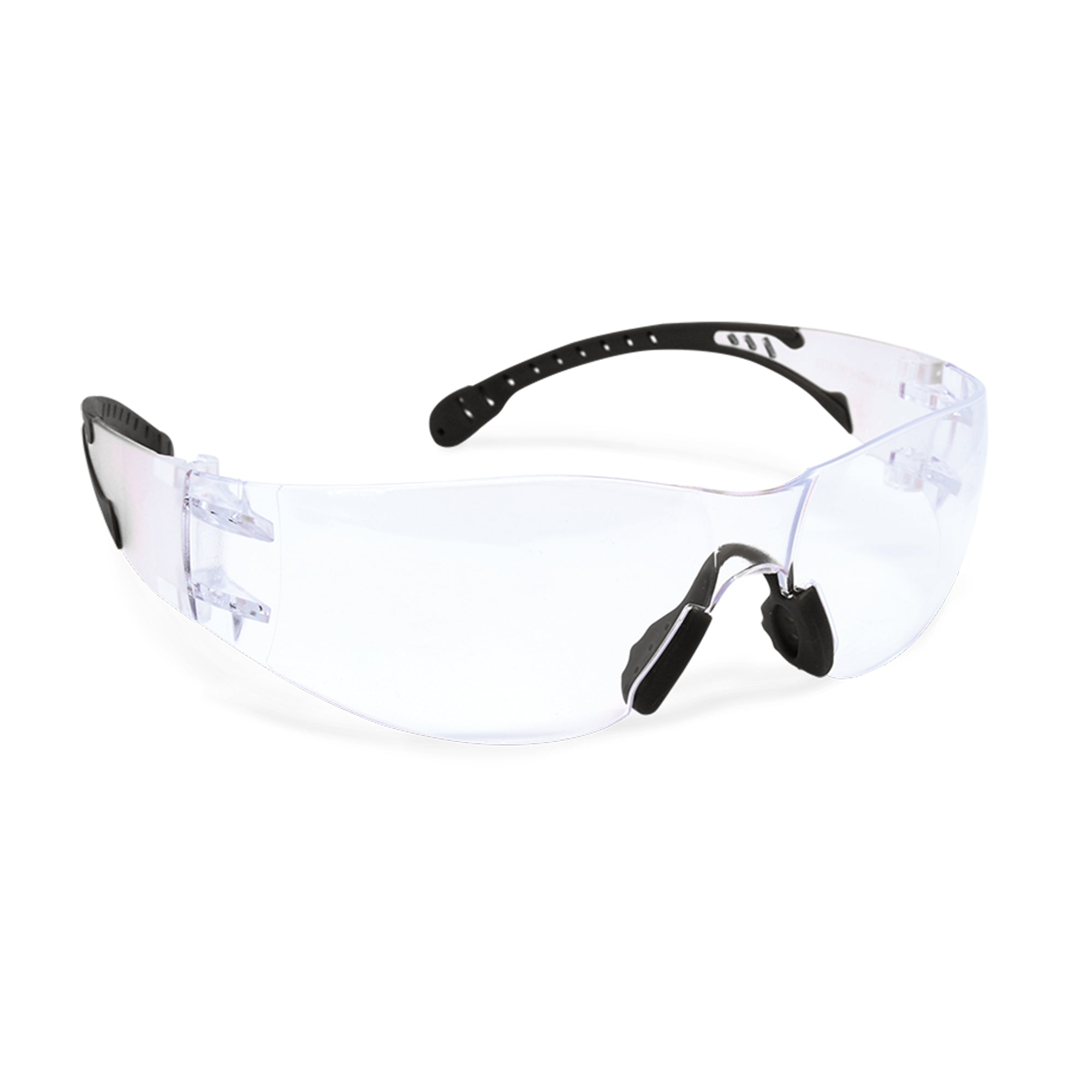 WORKHORSE® Superflex Safety Glasses with non-slip grip nose piece and arms, Clear