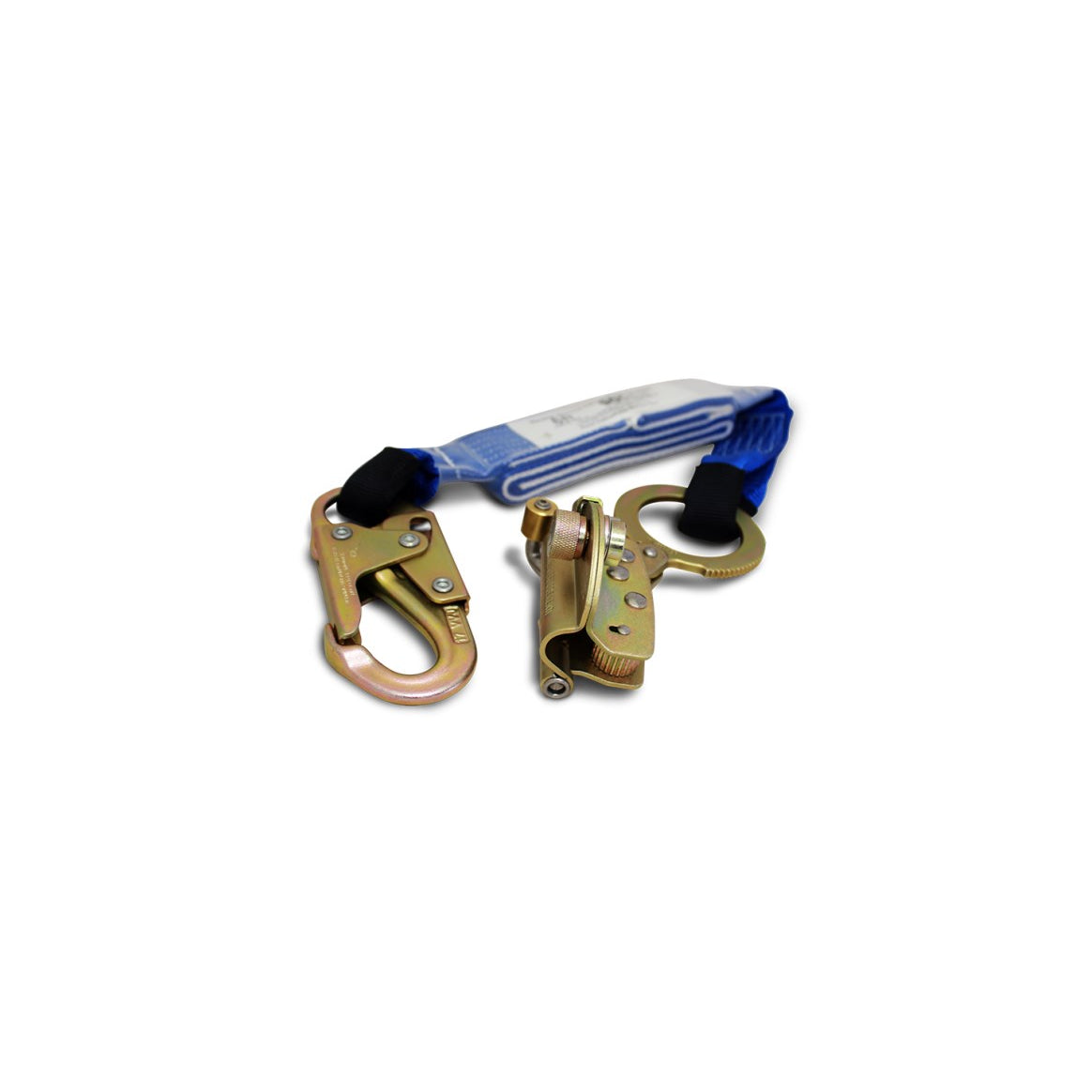2' Rope Grab With Shock Absorbing Lanyard, Blue
