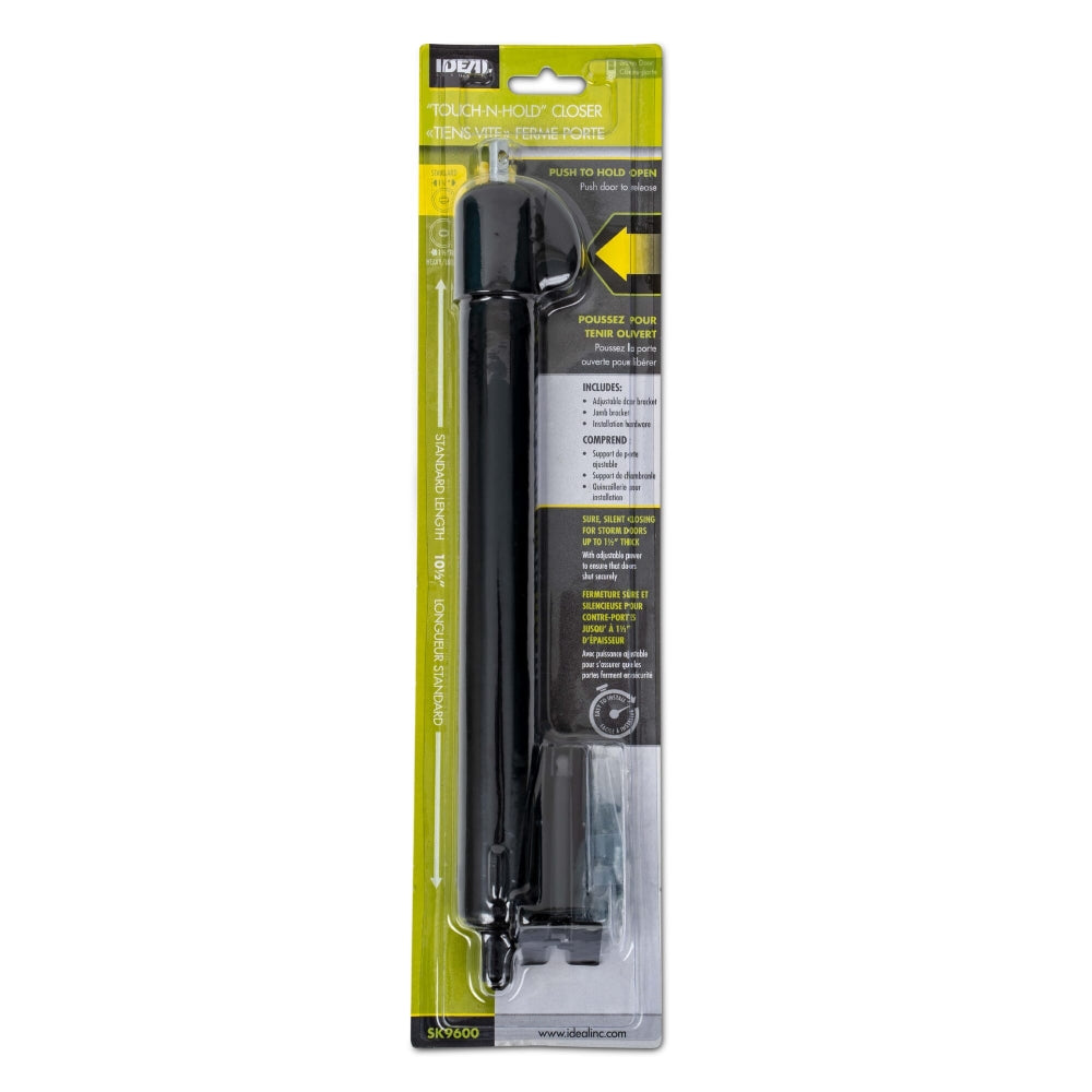 Standard Door Closer With Touch & Hold, Black
