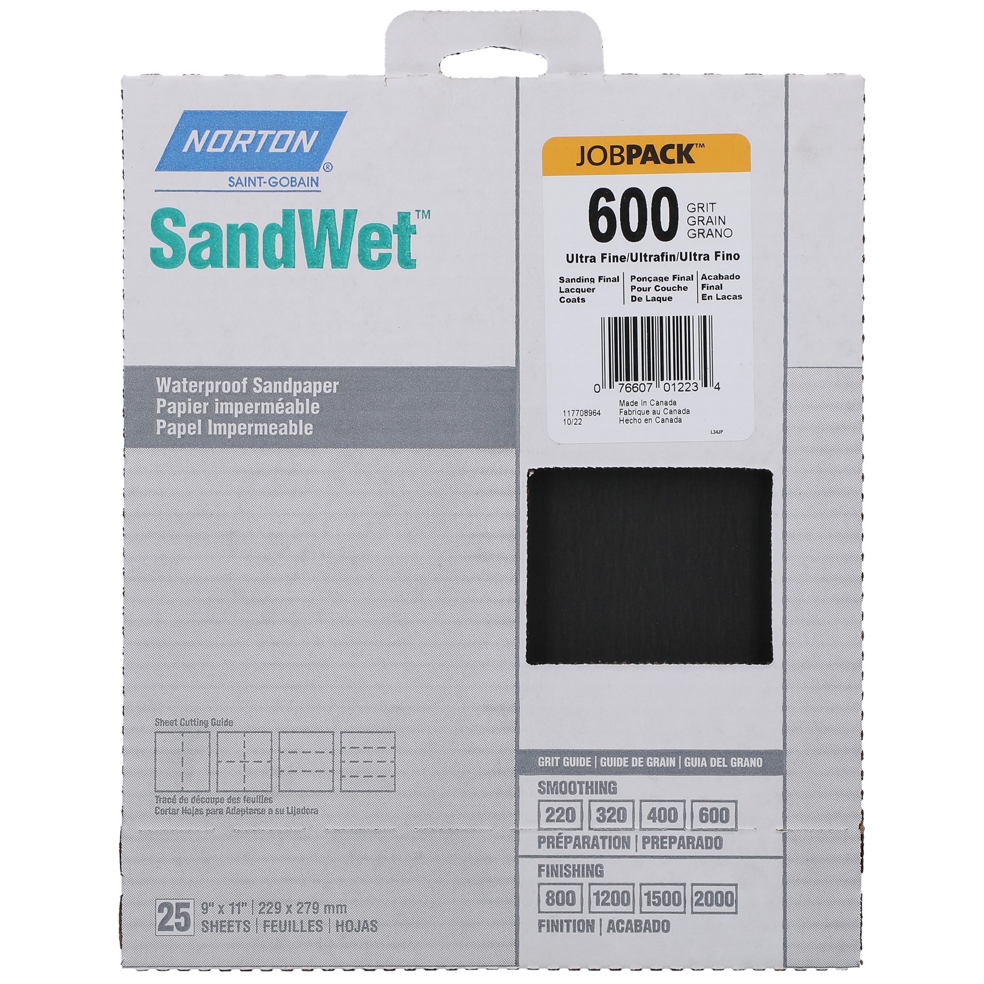 SandWet T280 AO Very Fine 220 Grit Paper WP Sheet