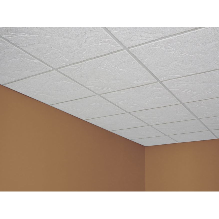 2'x2' Sandrift Ceiling Tile R808, White