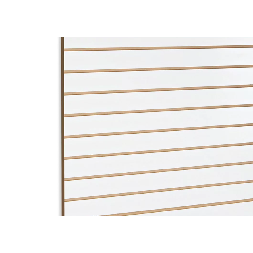 4 ft X8 ft SLOTWALL LARGE GROOVE WHITE