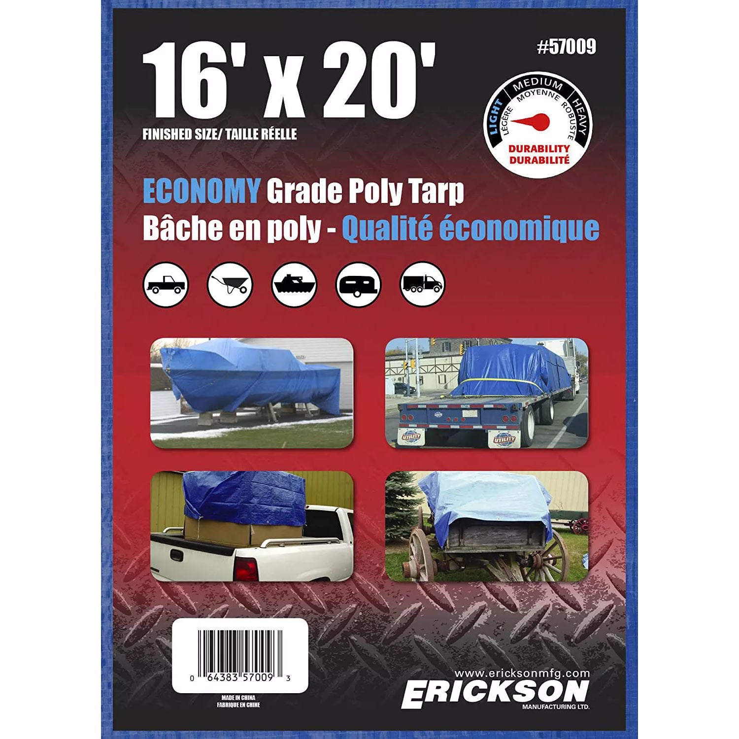 16'x20' All Purpose Tarp, Blue