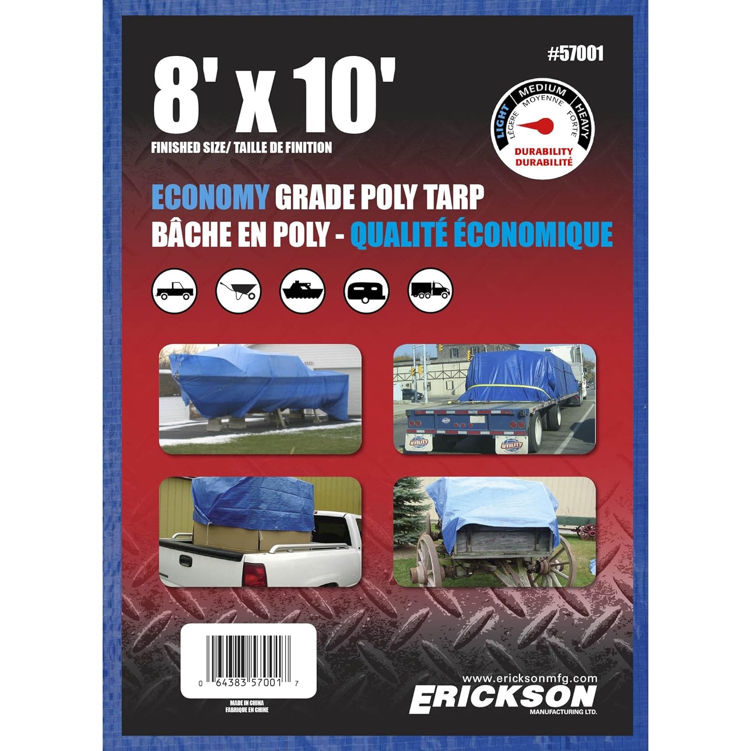 8'x10' All Purpose Tarp, Blue