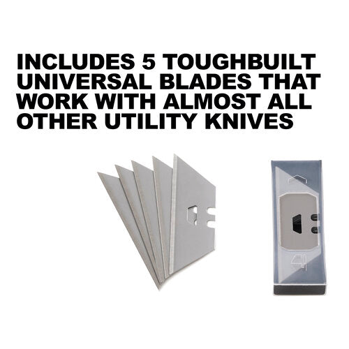 ToughBuilt 2-in-1 6-in Steel Grey Scraper and Utility Knife