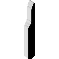 5/8"x5-1/2"x8' MDF Primed Baseboard Step