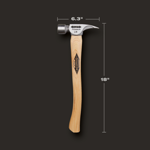Stiletto 14 oz Titanium Milled Face Hammer with 18 in. Straight Hickory Handle