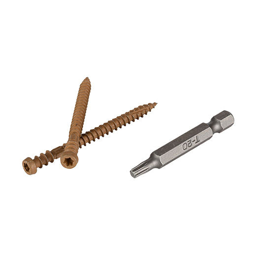 2-1/2" TOPLoc Screw for Timbertech Composite, Teak (100SQFT)