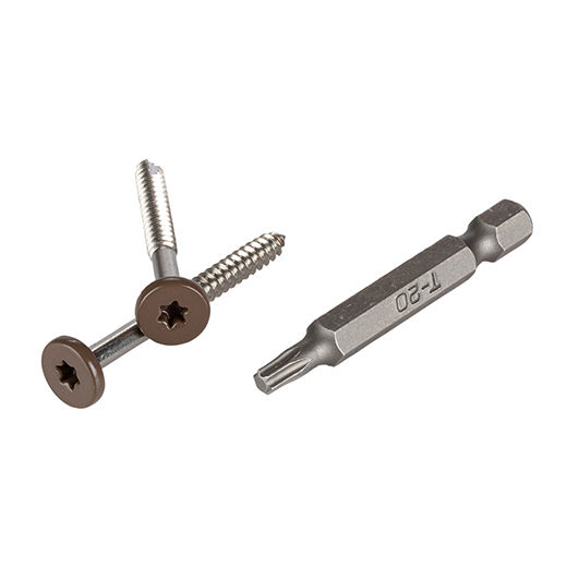 1-3/4" TOPLoc Screw for Timbertech Fascia, Walnut (80LF)