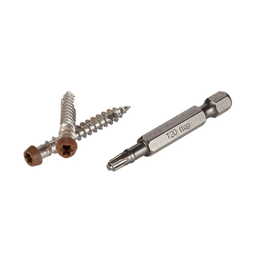 1-5/8" TOPLoc Screw for Timbertech PVC Fascia, Brown (30LF)