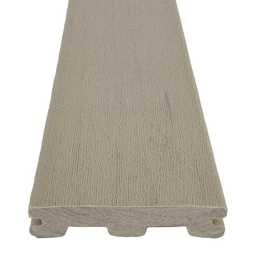 1" x 6" x 16' Timbertech Terrain Plus Collection Grooved Decking Board, Weathered Oak