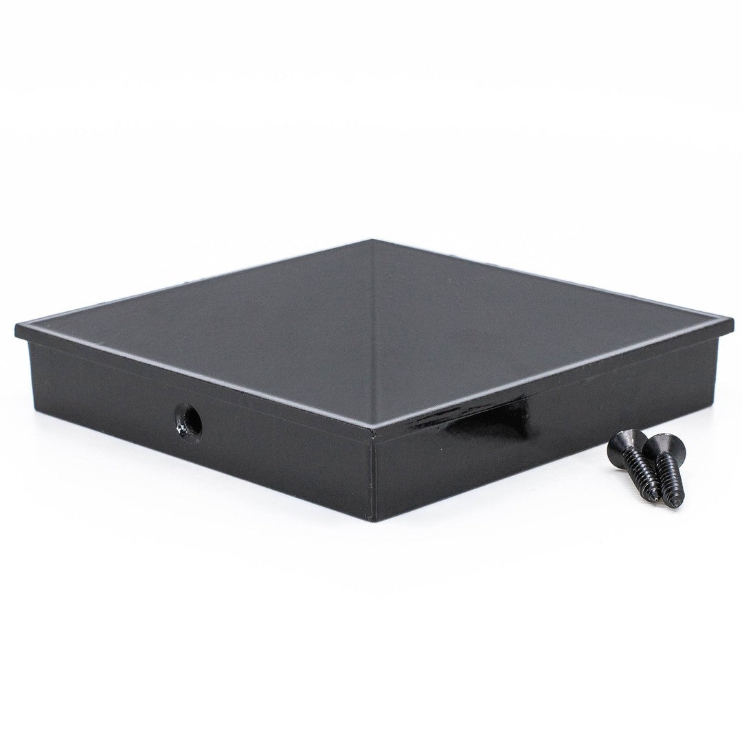 3-5/8" Pyramid Aluminum Post Cap, Black
