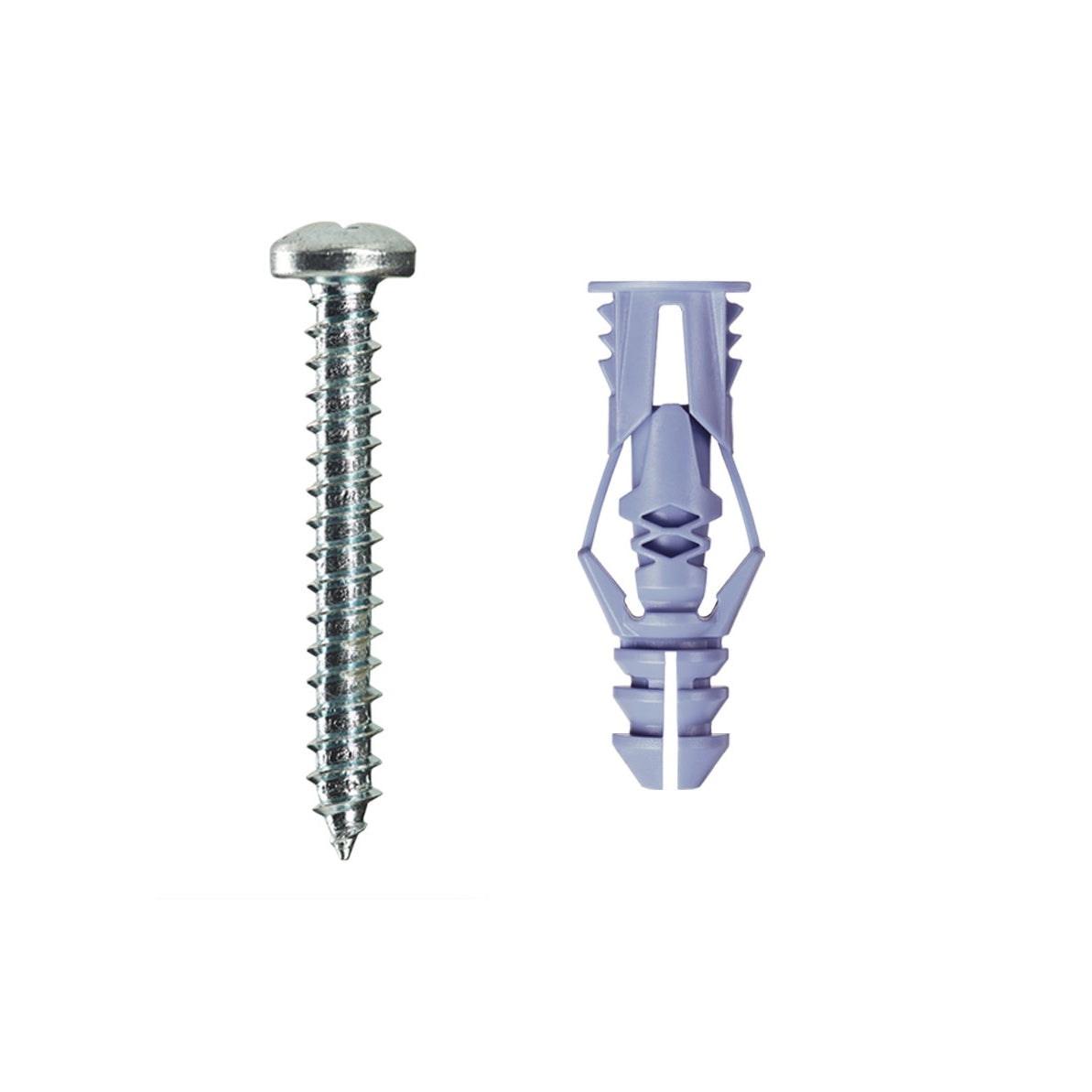 #10 TripleGrip Wall Anchor w/ Screws, Blue (10 Pack)