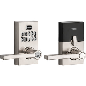 SmartCode 10 Electronic Entry Lever, Satin Nickel