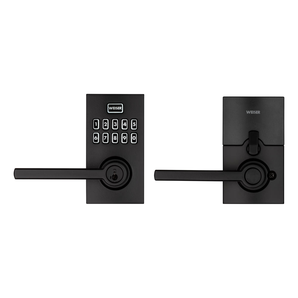 SmartCode 10 Electronic Entry Lever, Matte Black