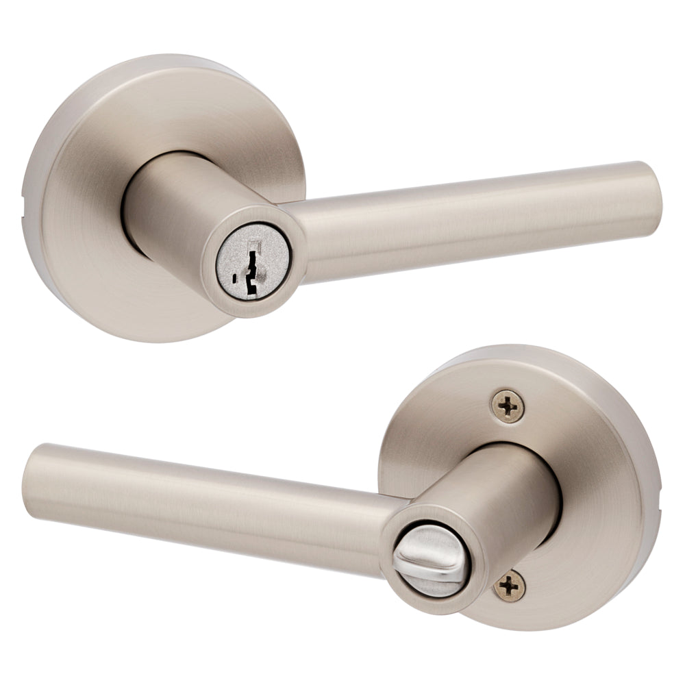 Milan Lever - Keyed, Satin Nickel