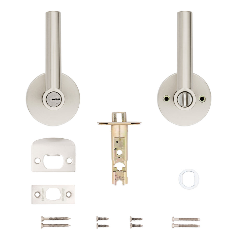 Milan Lever - Keyed, Satin Nickel