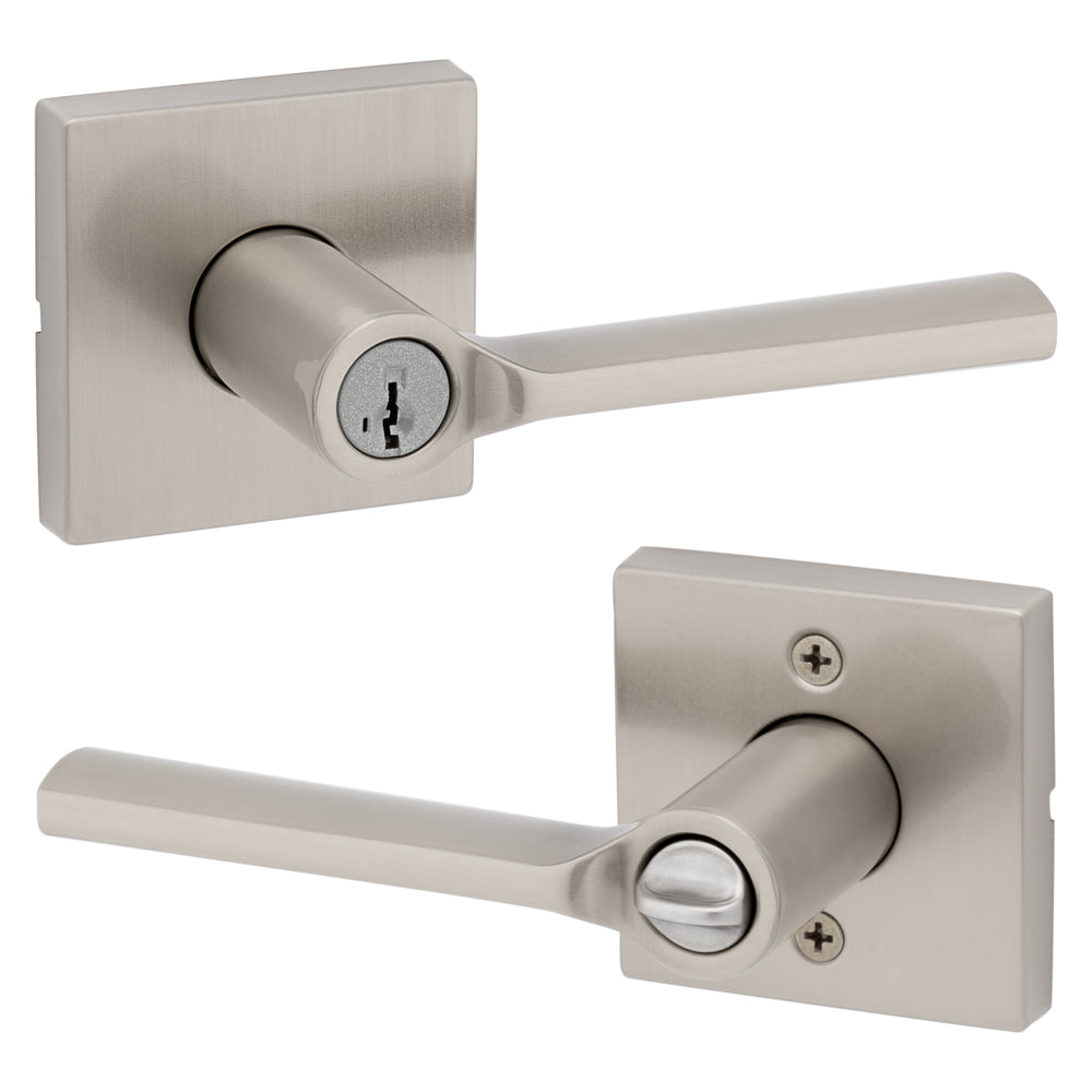 Lisbon Lever - Keyed, Satin Nickel