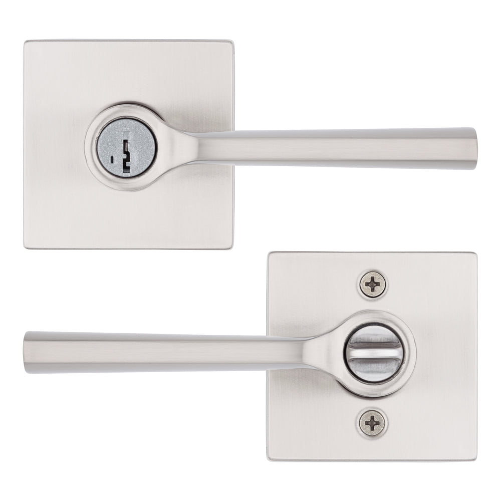 Lisbon Lever - Keyed, Satin Nickel