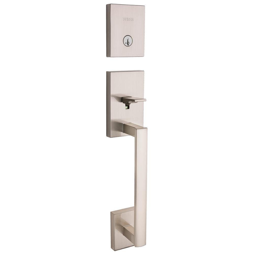 San Clemente Exterior Handleset, Satin Nickel