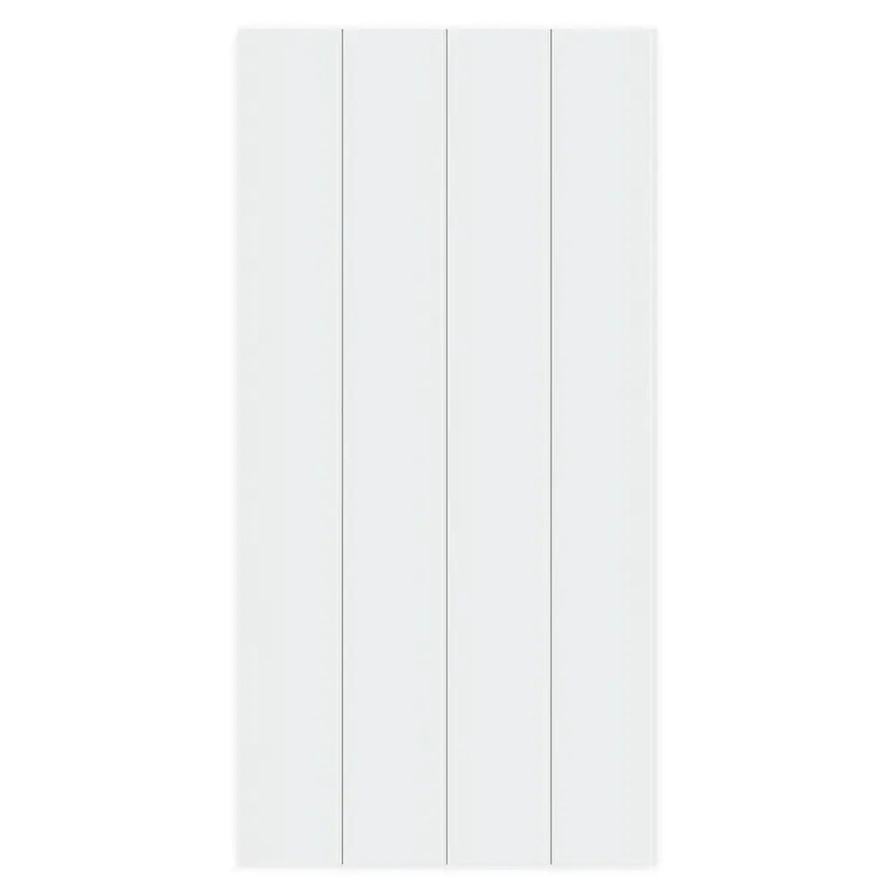 1/4"x4'x8' Nickel Gap Hardboard Panel, White (4-3/8" OC)