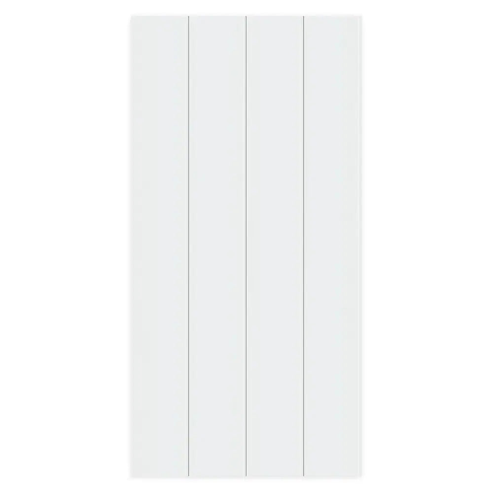 1/4 in X4 ft X8 ft WHITE NICKEL GAP HARDBOARD PANEL (4-3/8" OC)
