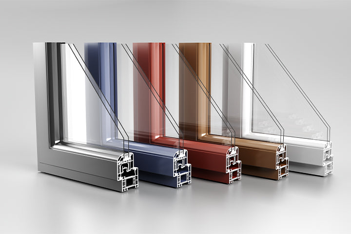 Window glass, spacer bars, and frame colour options