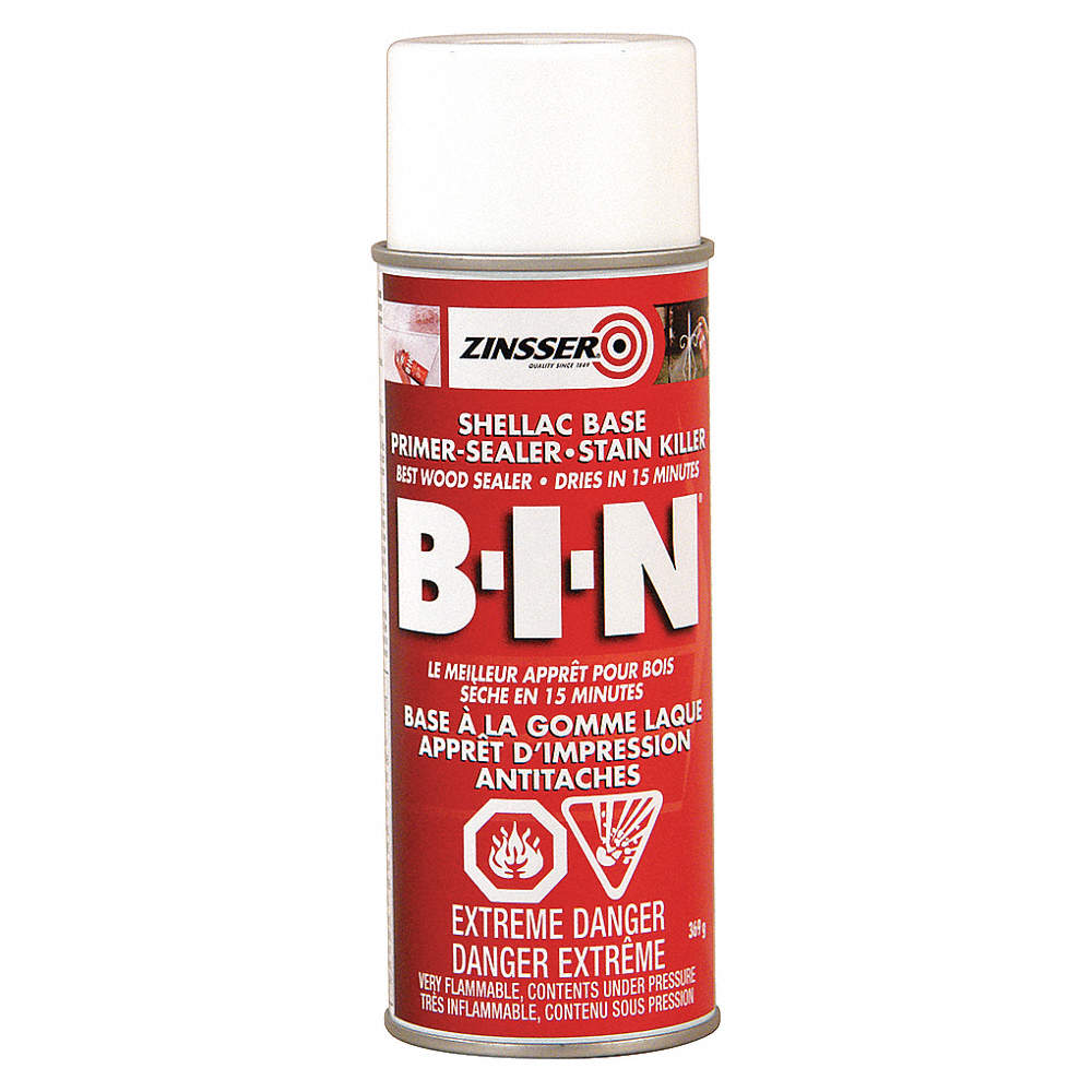Zinsser BIN Shellac-Based Ultimate Stain Blocker Spray Paint Primer, 369g