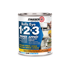 Zinsser Bulls Eye 1-2-3 Interior/Exterior Water-Base Primer for All Surfaces in Tintable White, 946 mL
