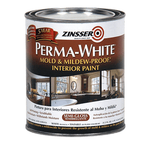 Zinsser Perma White Mould & Mildew Interior Paint in Tintable Semi Gloss, 3.78L
