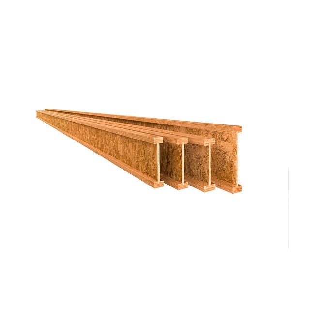 14” AJS 140 I Joist 2 1/2” solid sawn flanges with OSB webbing