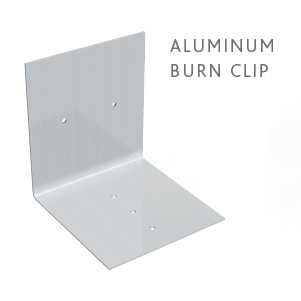 Aluminum Burn Break Away Clip 500/Box
